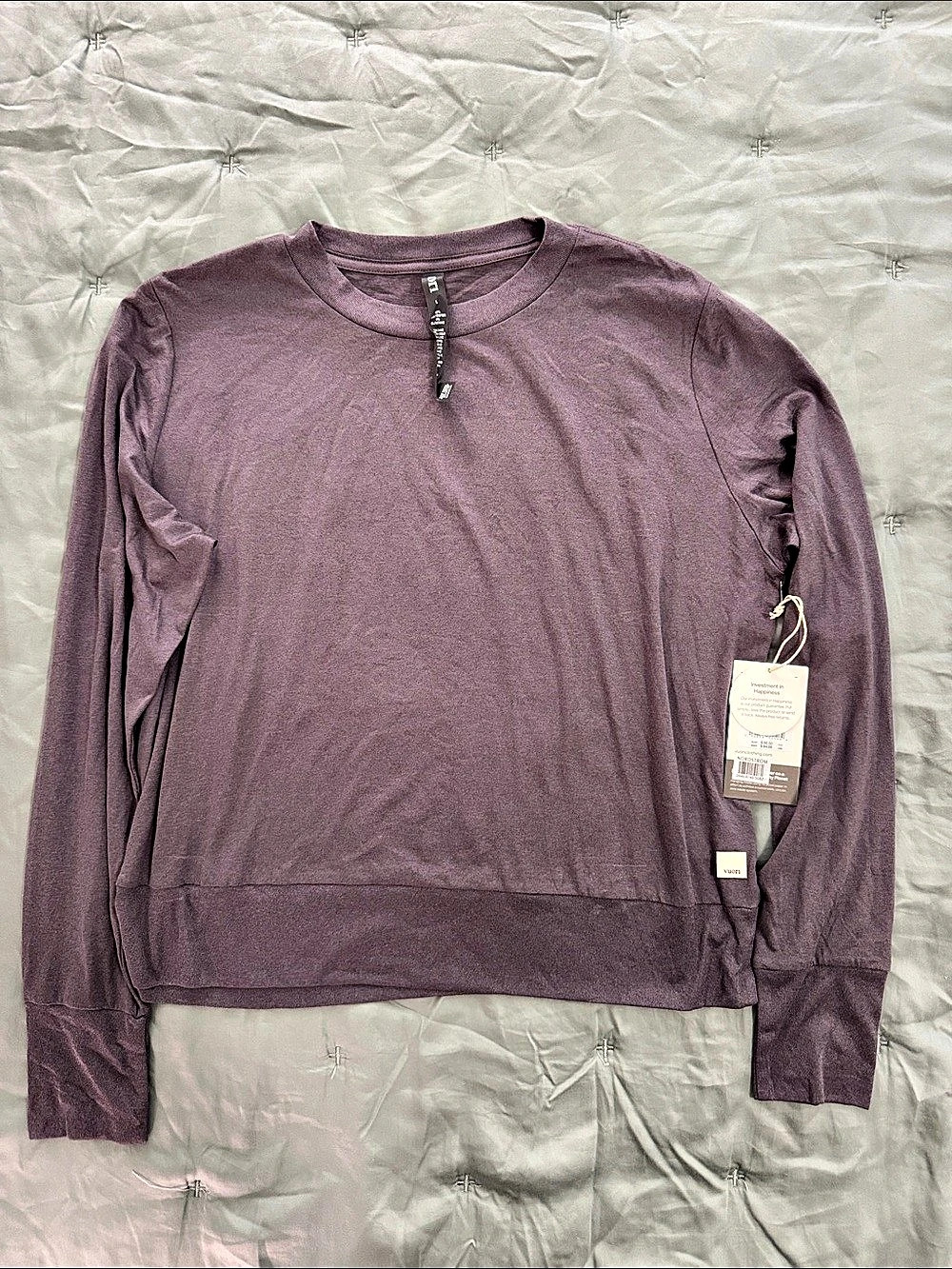 Vuori Daydream Crew in Sawyer Heather large NWT
